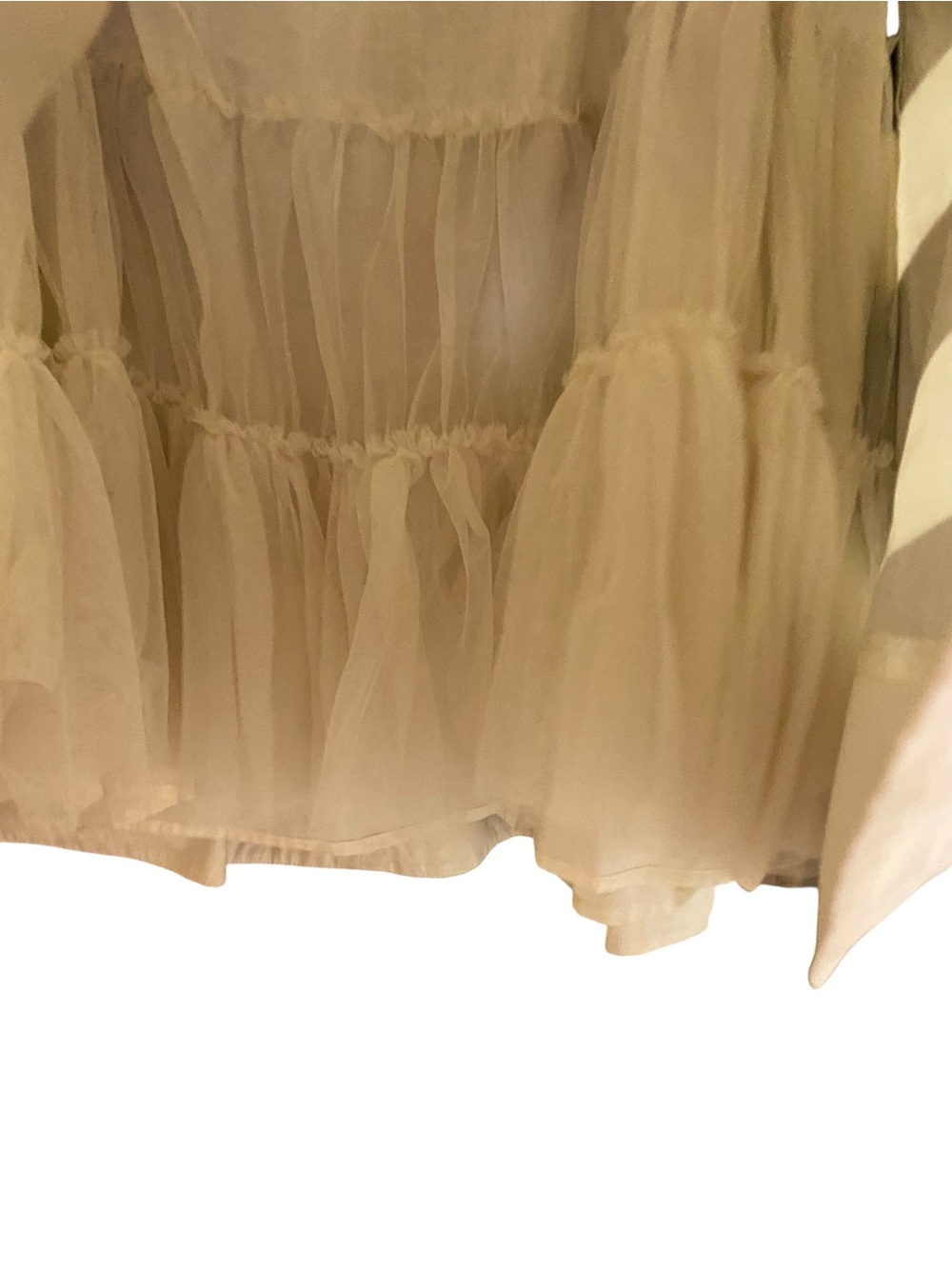 Anthropologie meadow rue Chevron A-Line Midi tulle Skirt 6 - Picture 6 of 7